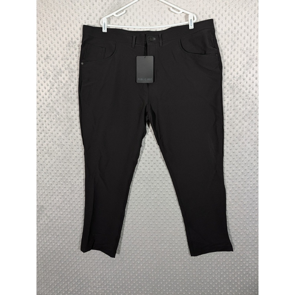 Public Rec Workday Pants Men's 44x30* Black Chino Stretch Trouser Commute NEW